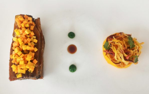 Le Jarret de Veau et sa déclinaison de carottes - Menu Club - Restaurant La Rotonde Annecy