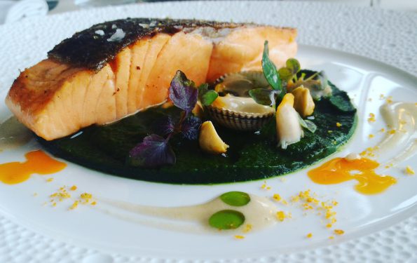 La Truite dans le Menu Club - Restaurant Gastronomique - La Rotonde des Trésoms Annecy