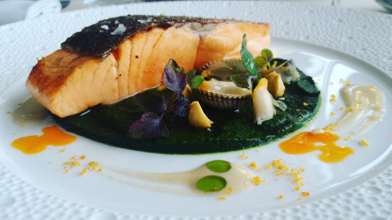 La Truite dans le Menu Club - Restaurant Gastronomique - La Rotonde des Trésoms Annecy
